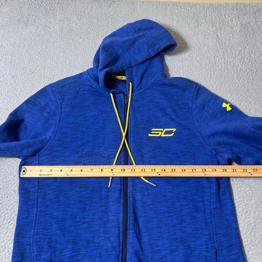 Under Armour Cotton SC Full‎ Zip Hoodie Blue Stephen Curry Medium NBA Warriors - Picture 5 of 8
